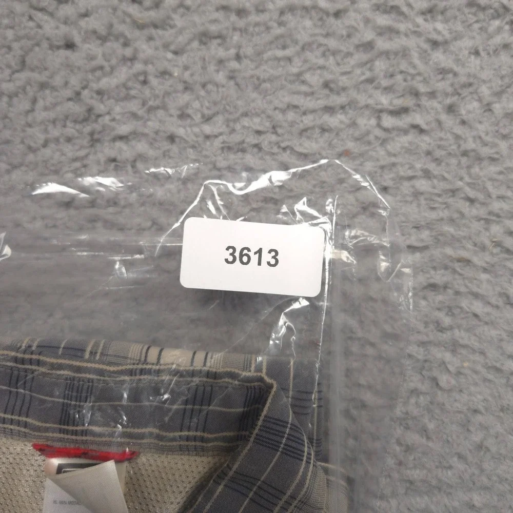 The North Face Mens M Plaid Button Shirt Modal Blend Hidden Zip Pocket